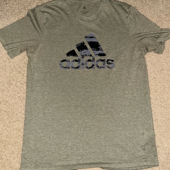 Adidas Heather Gray Men's Tee - Picture 1 of 3